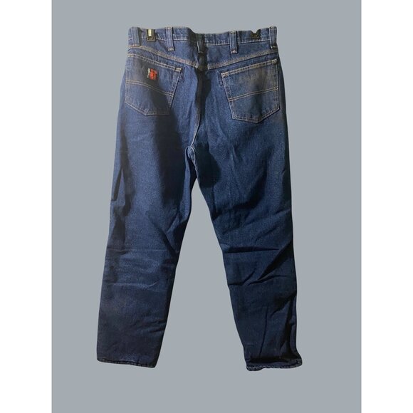 Wrangler Riggs Insulated Lining Denim Workwear Mens Jeans 36x32 Durable Warm - Picture 2 of 6